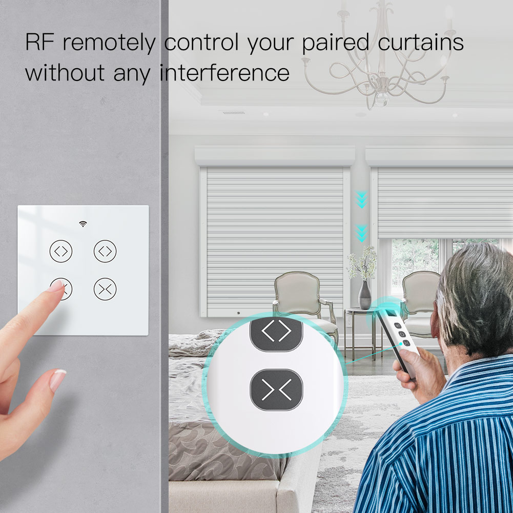 Oraxel Smart Curtain Switch 2 gangs