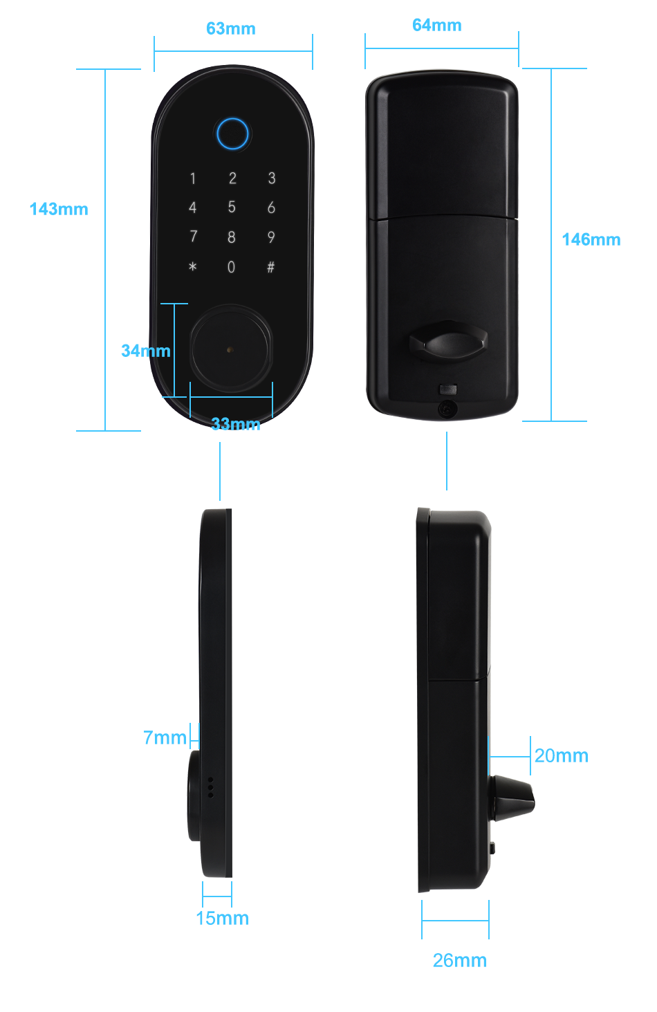 Oraxel Smart Door Lock (EY-130)