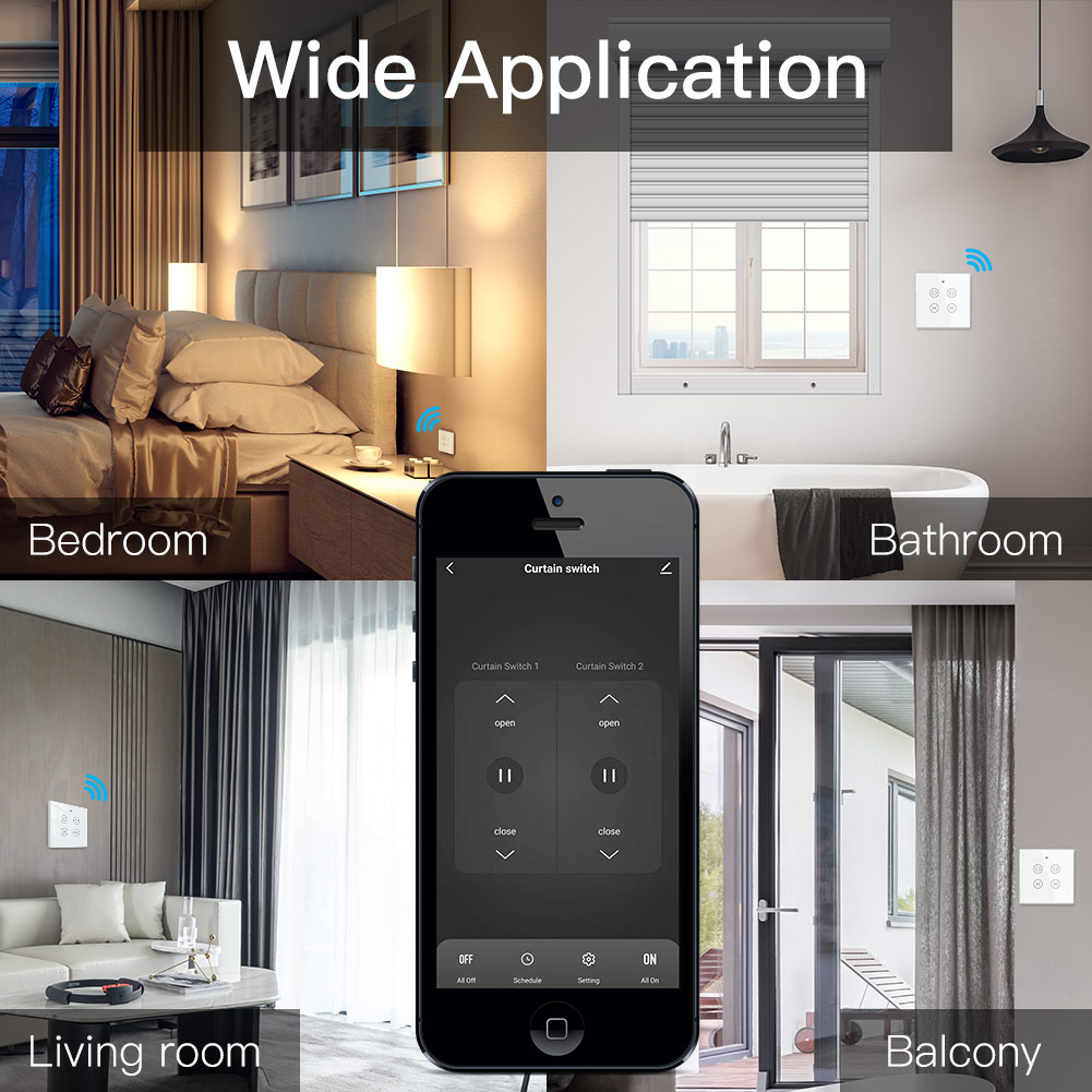 Oraxel Smart Curtain Switch 2 gangs
