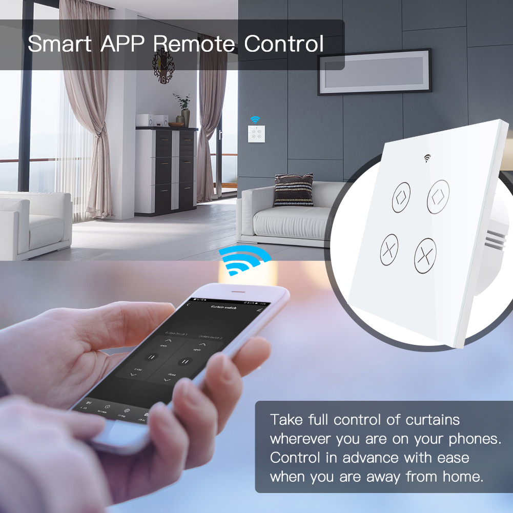 Oraxel Smart Curtain Switch 2 gangs