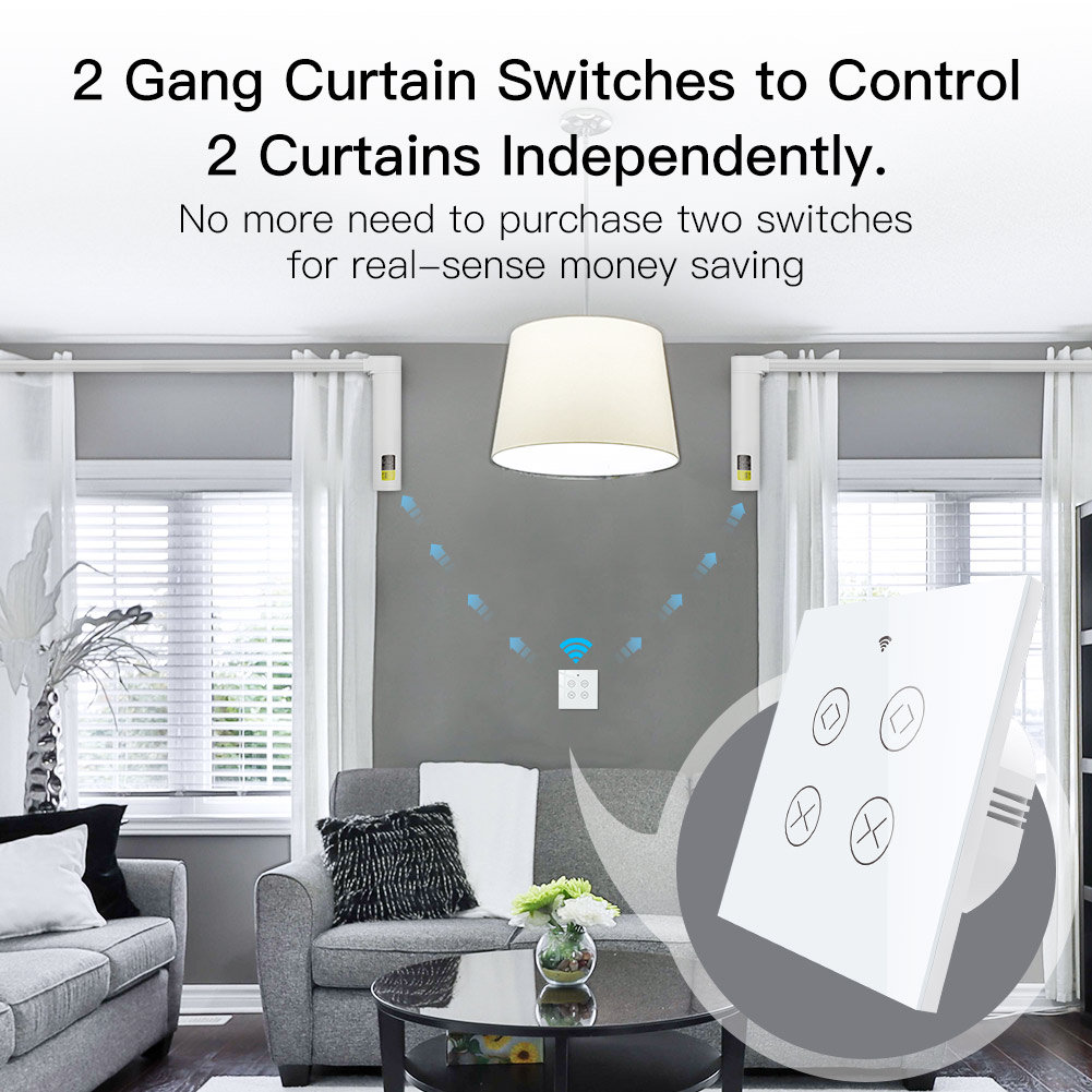 Oraxel Smart Curtain Switch 2 gangs